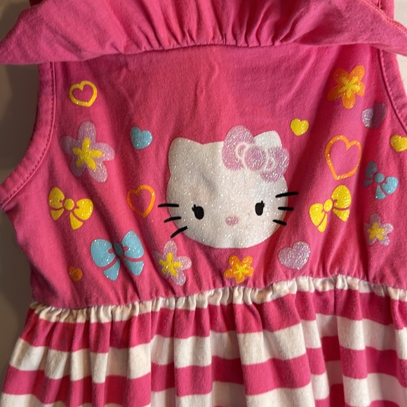 💜3/$15 Hello Kitty Pink and White Striped Dress - Picture 3 of 7